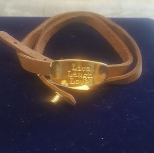 Leather wrap around style  bracelet